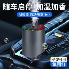 新品炫潮杯加濕器車載香薰機七彩幻影氛圍燈usb充電補水擴香加濕