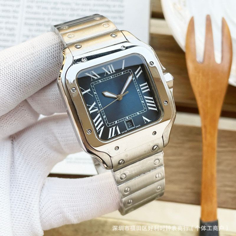 Santos Watch Dumont Roman Series Fully Automatic Mechanical Watch Couple Blue Balloon Cross-Border Wholesale Direct Sales