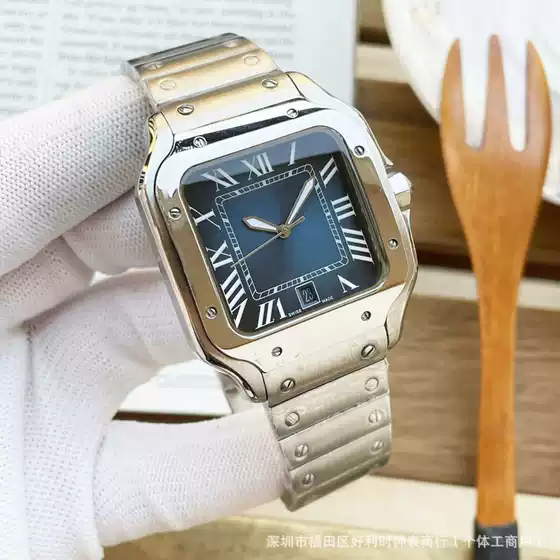 Santos Watch Dumont Roman Series Fully Automatic Mechanical Watch Couple Blue Balloon Cross-Border Wholesale Direct Sales