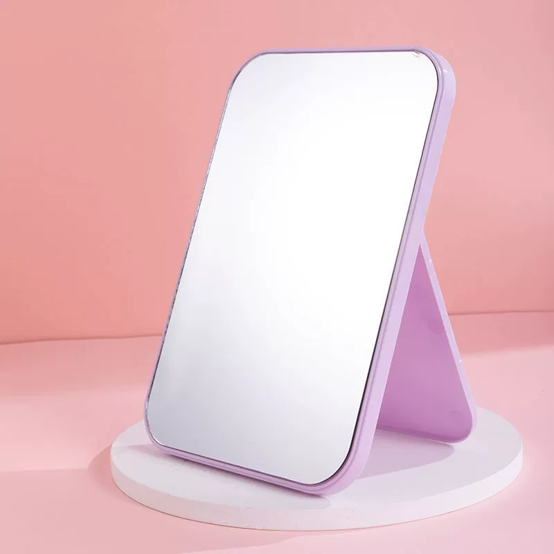 Table Mirror, retro folding handheld double-sided tabletop mirror, cute decorative compact 15×12×5 cm