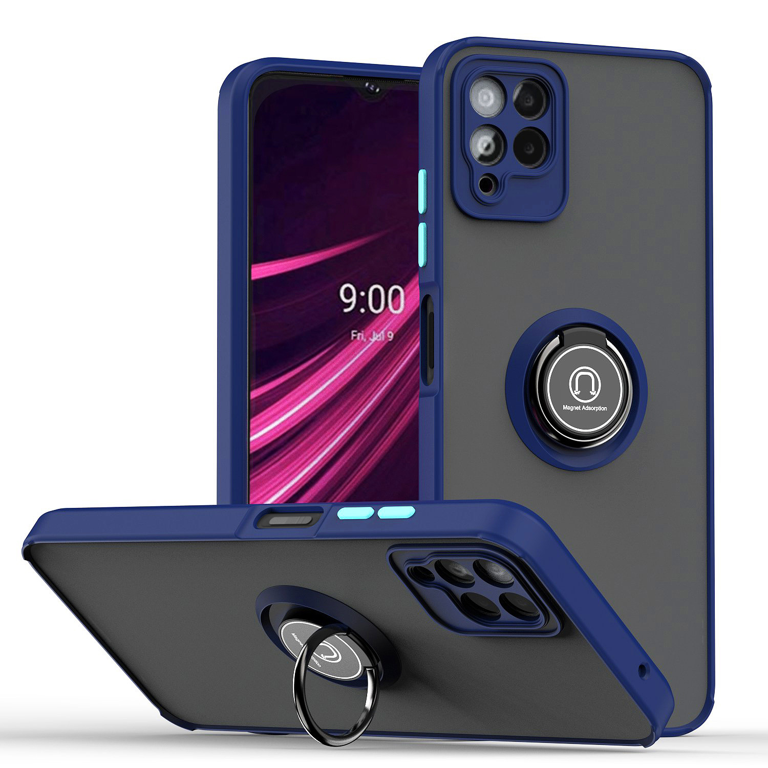 Sınır ötesi uygulanabilir T-Mobile Revvl7Pro cep telefonu kılıfı Qiying Revvl6 halka düşmeyi önleyici kapak Revvl V+