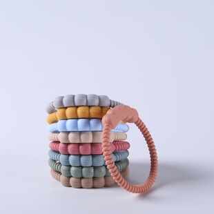 Children's teether new silicone animal round silicone teether teether teether stick baby teething teether toy bracelet