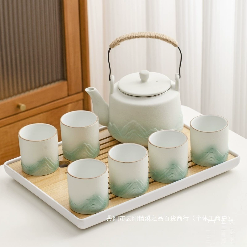  盛邦荣 Ceramic teapot, tea cup, modern and minimalistic tea set, Chinese style, new collection