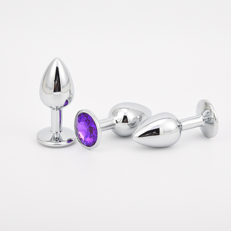 Metal Anal Plug Set 3 Pieces Round-Base Backcourt Plugs for Men and Women — detail image 7
