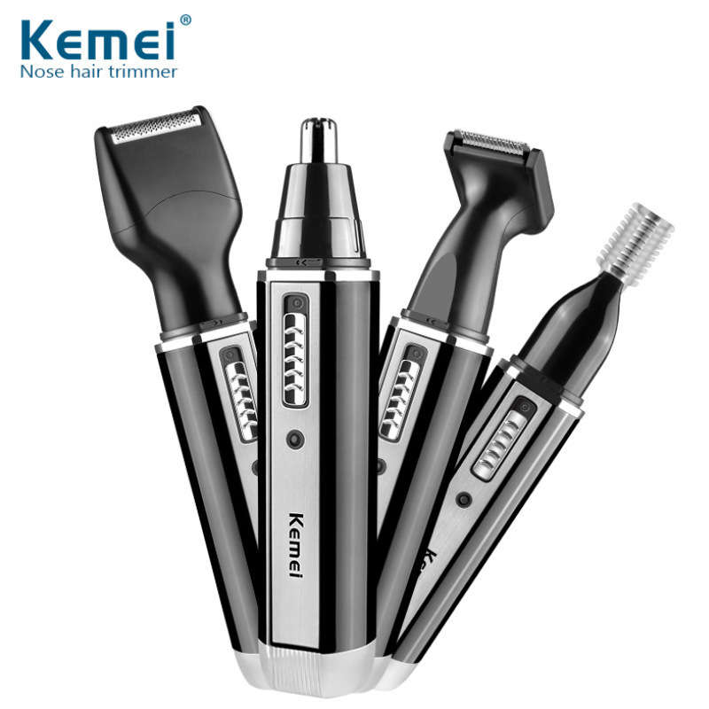 Cross-border Kemei KM-6630 Electric Nose Hair Trimmer 4-in-1 Set Rechargeable Multifunctional Set Shaver Trimmer Cross-border Kemei KM-6630 Electric Nose Hair Trimmer 4-in-1 Set Rechargeable Multifunctional Set Shaver Trimmer