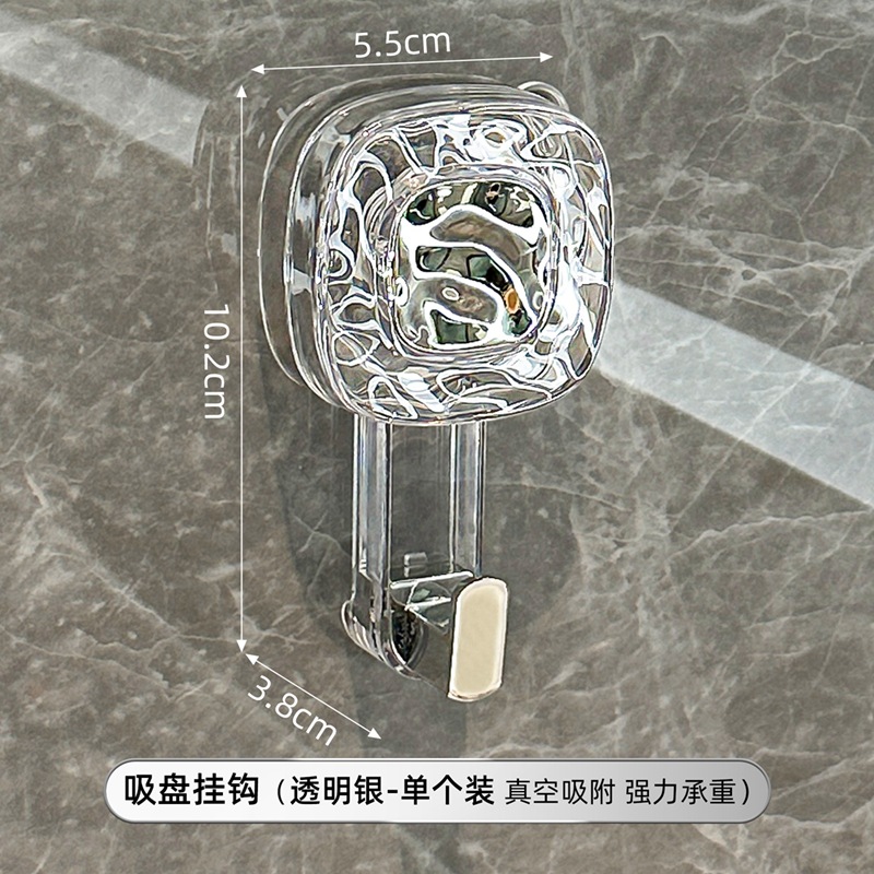 Gancho de ventosa giratoria fuerte vacío sin perforación fuerte gancho adhesivo de carga puerta de cocina detrás de la pared del baño