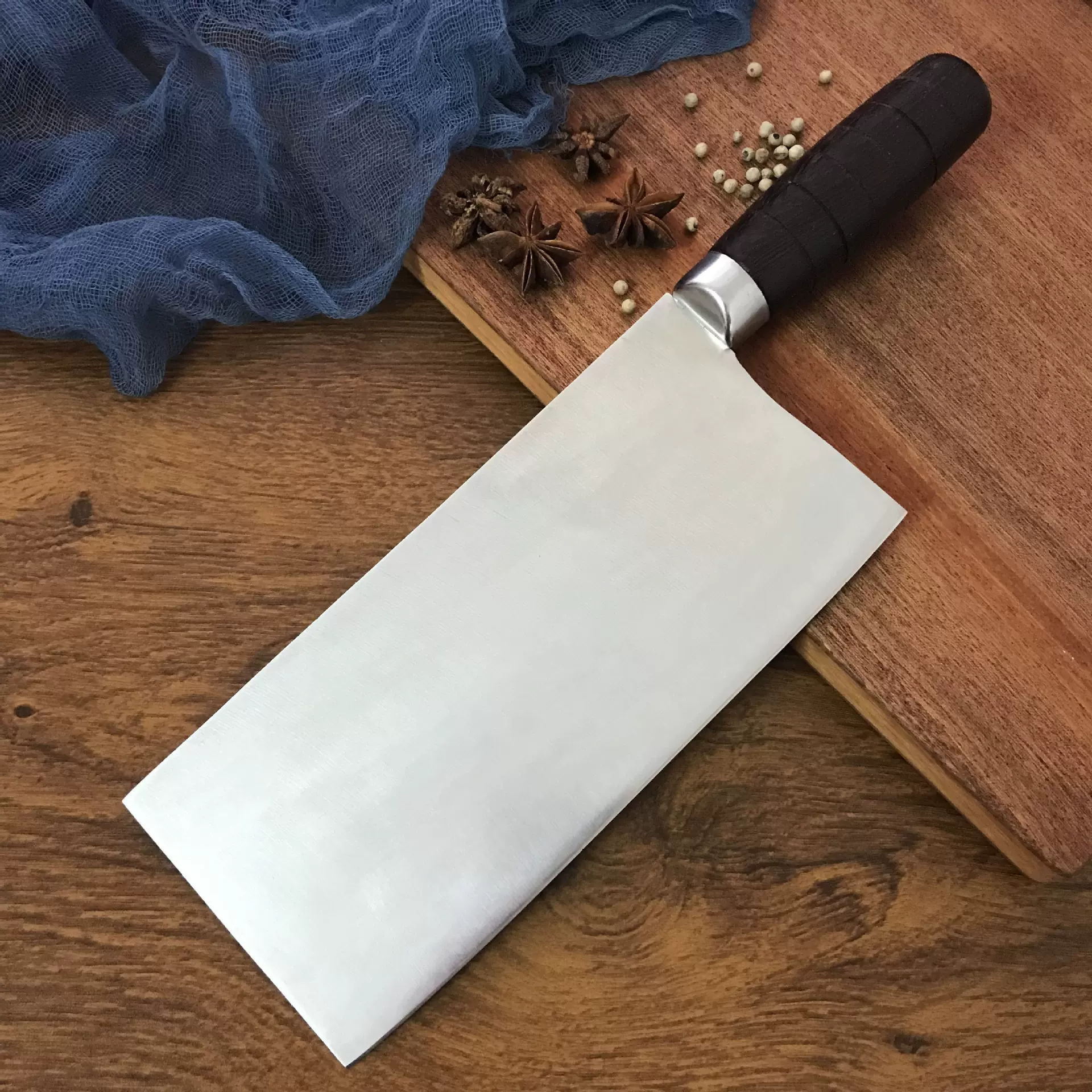 圆柄桑刀家用厨房菜刀不锈钢锋利切肉切片刀具酒店厨师专用菜刀