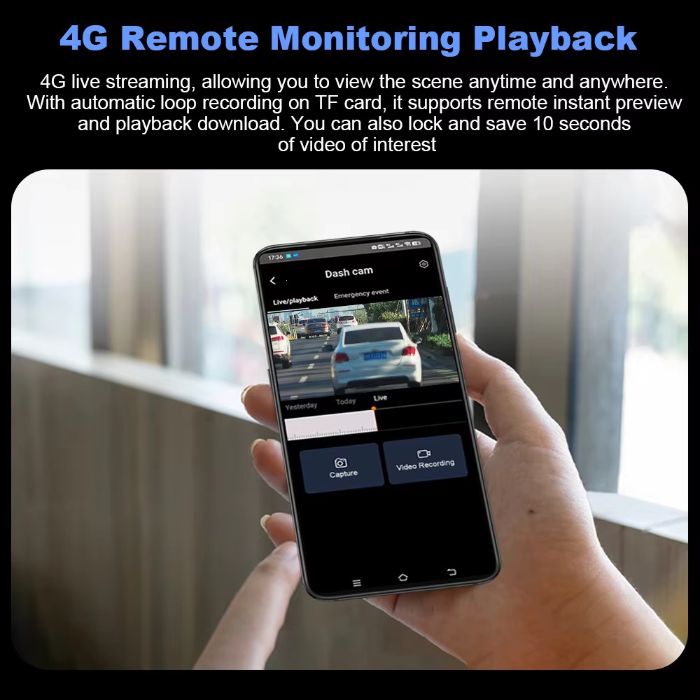 Cross-Border 4g Smart Driving Recorder 2K+1080P Driving Assistance Support G-Sensor Collision Detection Gps