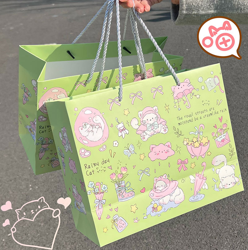 레인캣캣소사이즈 30*12*24, 흰색 판지, 종이봉투