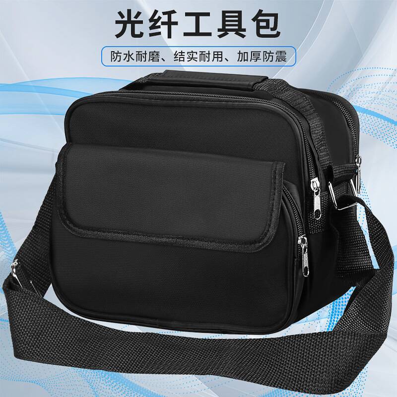 Fiber Optic Cold Connection Tool Kit Red Light Pen Optical Power Meter Cutting Knife Set Storage Bag Portable Bag 23*16*19