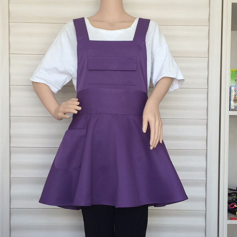 여성용 라지 트럼펫 앞치마-보라색