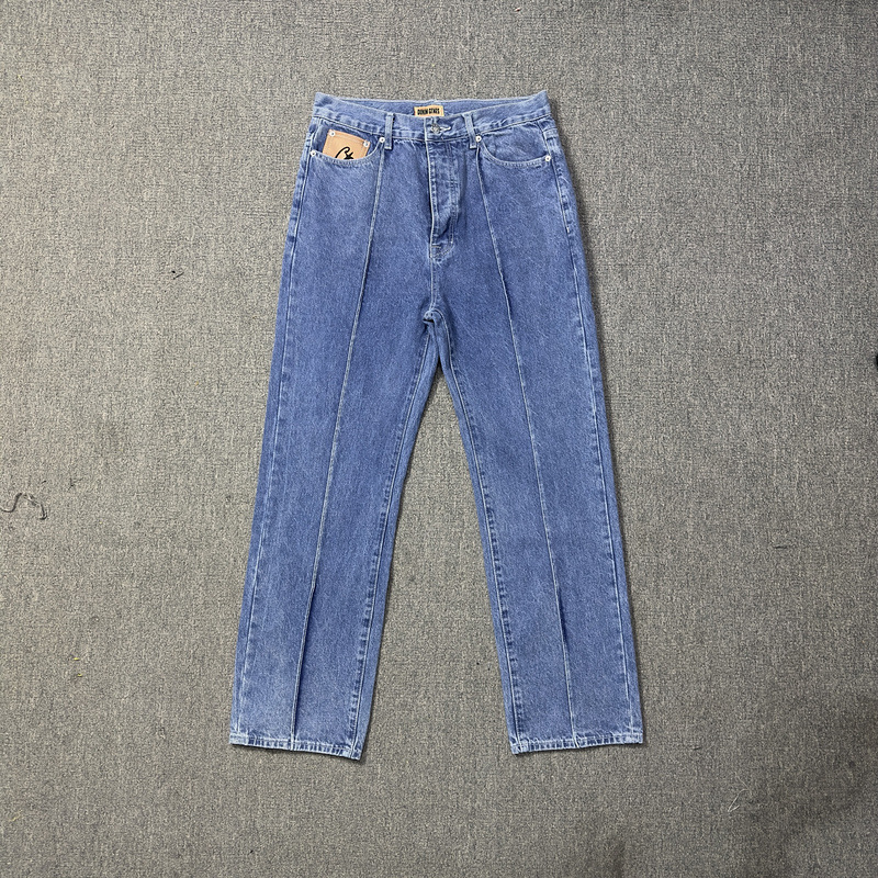 Cross-border Corteiz Alcatraz Island Denim suit High Street West Denim Jacket Coat Loose Jeans Trendy Brand