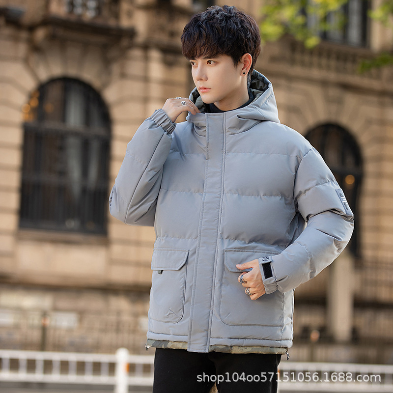 Fuente seleccionada 2023 nueva chaqueta de trabajo de hombre con capuzas de algodón de hombre grueso chaqueta de algodón de moda universal