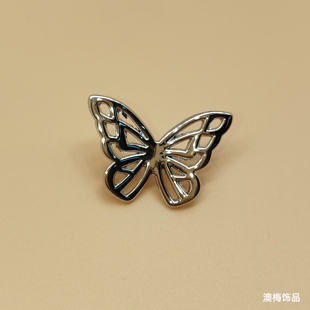 Alloy jewelry accessories 15 * 17mm diy hollow alloy butterfly shoe buckle luggage hair accessories decorative materials
