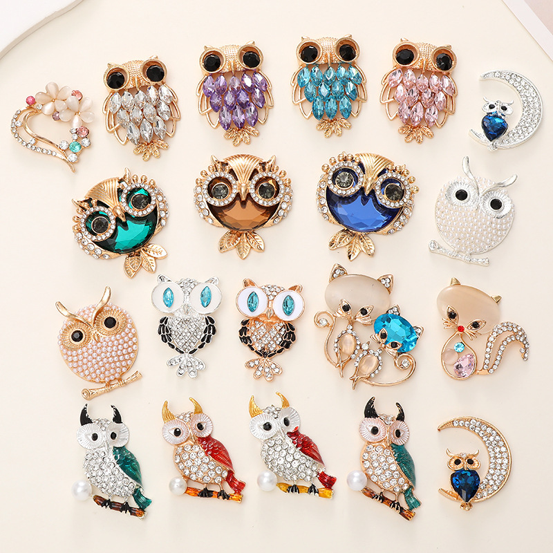 Cross-Border Owl DIY Clog Shoe Accessories, Fashionable Fridge Magnets, Jewelry Accessories, Hair Accessories, and Materials Wholesale