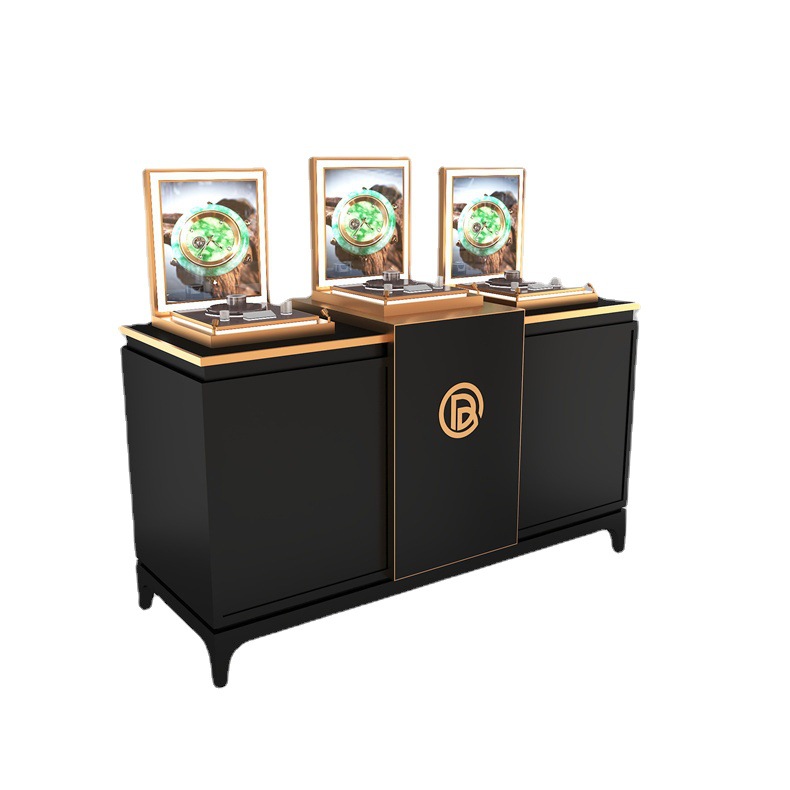 展示柜彩妆商场创意护肤品化妆品展示陈列台中岛前台展示柜带道具