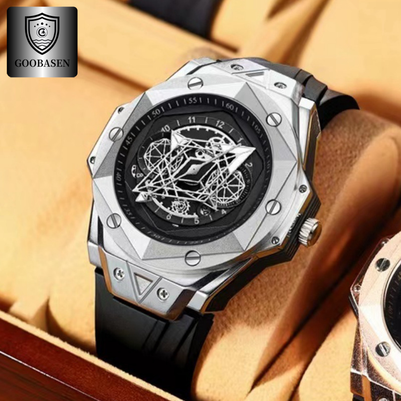 Guberson Tattoo Versatile Men's Watch Waterproof Luminous Calendar Live Broadcast Foreign Trade Hot-Selling Dropshipping Large Dial Guberson Tattoo Versatile Men's Watch Waterproof Luminous Calendar Live Broadcast Foreign Trade Hot-Selling Dropshipping Large Dial