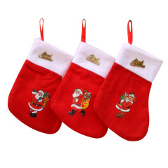 クリスマス装飾用品ギフトバッグトランペットクリスマス靴下子供プレゼント袋キャンディー靴下クロスボーダー