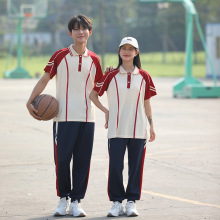 班服套装夏发2024实拍 学生班服套装初高中校服两件套