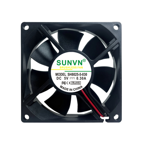 SUNVN 8025 DC fan 5V oil-containing 12V heater clothes dryer 8CM silent cooling fan