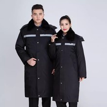 多功能保安定制大衣男加厚防寒棉服中长款军棉大衣劳保棉袄工作服