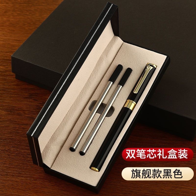 Black Business Ballpoint Pen Gift Set with Customizable Logo, Promotional Metal Pen, Signature Pen, Pen Case Set Manufacturer