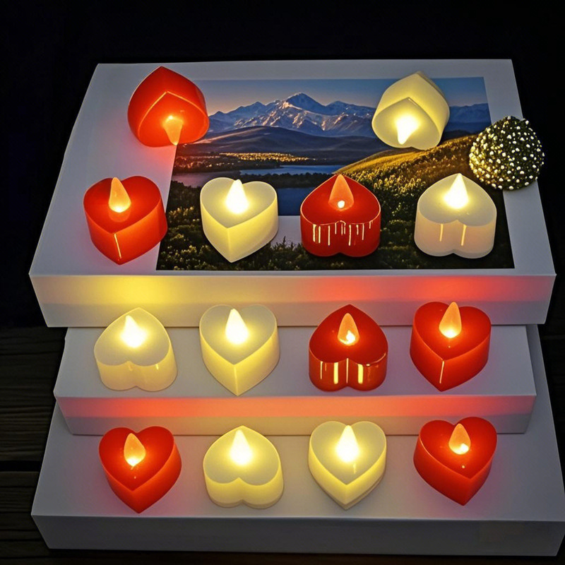 Love-Themed Electronic Led Candle Light for Birthdays, Confession, Proposal, and Declaration Props, Heart-Shaped Decorative Light, Flashing, Cross-Border Hot Sale Love-Themed Electronic Led Candle Light for Birthdays, Confession, Proposal, and Declaration Props, Heart-Shaped Decorative Light, Flashing, Cross-Border Hot Sale
