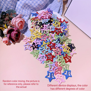 50/100pcs Color Star Shaped Hair Clips Ideal Hair�l�A