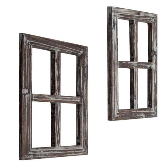 Factory direct supply rustic wooden window frame wall decoration room wall decoration wooden pendant