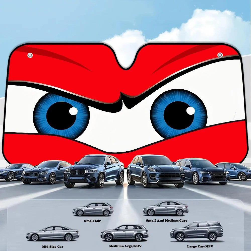 Cross-Border Dropshipping Amazon Hot-Selling Fun Eye-Shaped Car Sunshade for Windshield Sun Protection and Heat Insulation