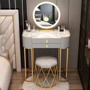 High-End Bedroom Vanity Set, Simple New Model for Small Spaces, Trendy Internet Celebrity Ins-Style Makeup Table, Transparent Makeup Table
