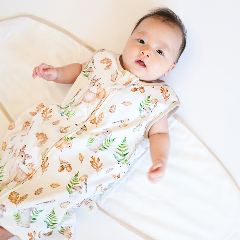 유기농면 포대기-장난 꾸러기 다람쥐 (66 야드)