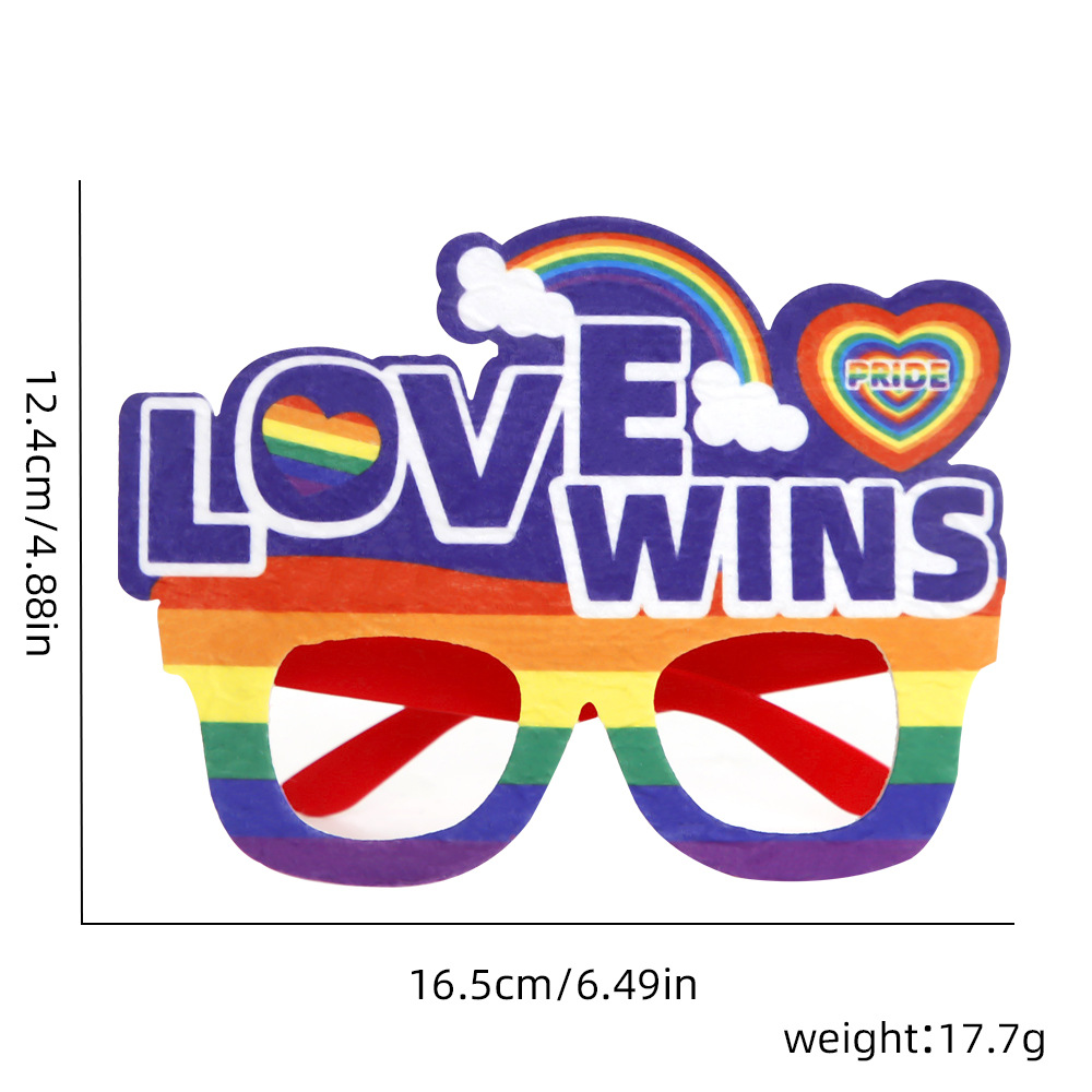 新款自豪日眼镜同性恋爱骄傲月派对聚会拍照道具PrideDay彩虹眼镜详情5