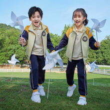小学生春秋季校服套装儿童入学运动班服新款棒球服英伦风三件套