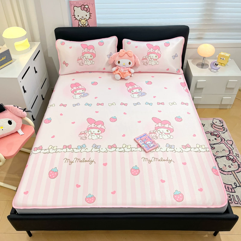 Sanrio, шелковистый мат, летний комплект, детский лист, набор из 3 шт.