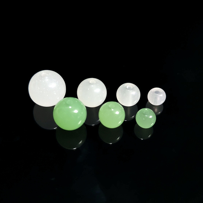 4/6/8/10/12mm Imitation White Jade Round Beads Imitation Green Jade Loose Beads Bead Curtain Accessories Bracelet Beaded Crystal Hanging Door Curtain