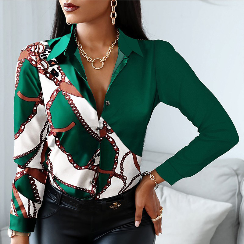 Women's Blouse Long Sleeve Blouses Printing Fashion Printing display picture 23