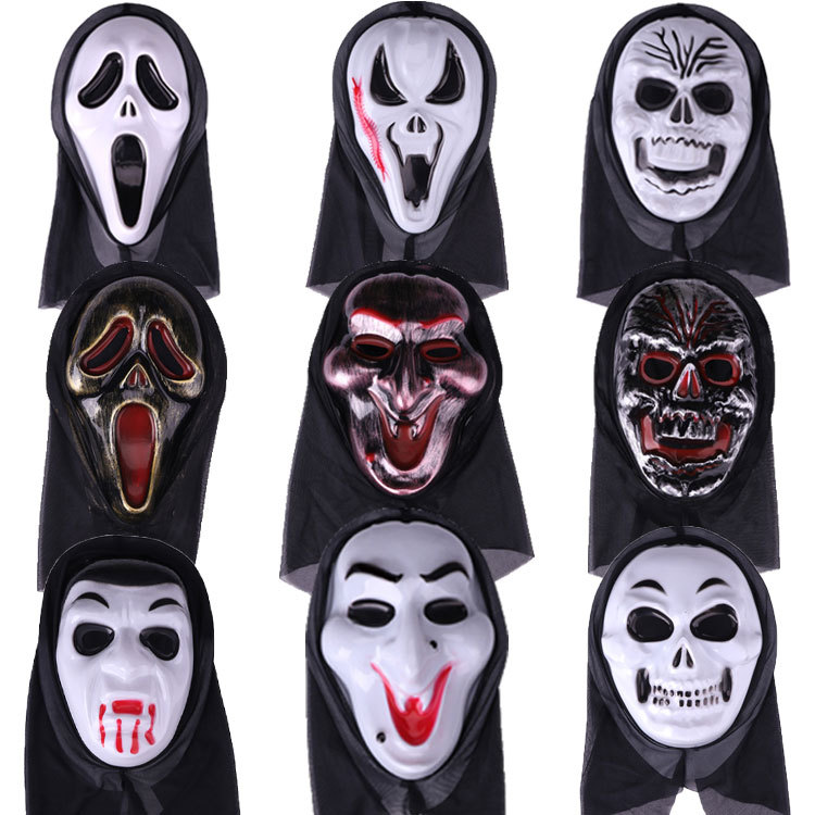 Halloween Horror Mask Party Masquerade Toda la persona está gritando y gritando máscara de cabeza máscara de fantasma de calavera