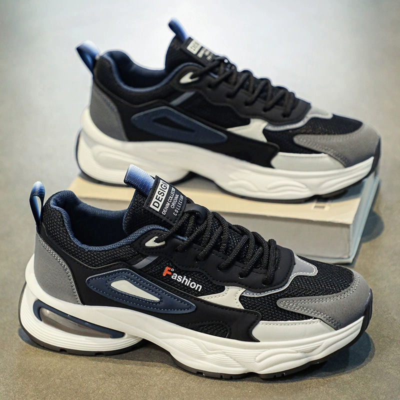 Дышащая сетка молодежная спортивная обувь корейская мода дикая повседневная обувь с толстой подошвой