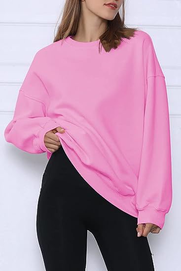217g Weight Long Sleeve Sleeve Length Pullovers Placket Type Polyester Fabric Type Long Top Length Hoodie Tops Type Daily Occasion Round Neck Neckline Loose Fit Type Solid Color Pattern Winter, Spring, Autumn Season Women's Gender Streetwear Style Hoodies & Sweatshirts Long Sleeve Streetwear Solid Color 27