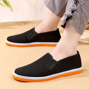 in stock Wholesale Old Beijing Cloth Shoes with Beef Sole Hand-made Line-up Black Cloth Shoes Wear-resistant Elaine Layered Cloth Shoes
