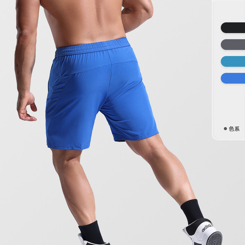 Cross-border Amazon new men's sports shorts outdoor running ice silk quick-drying pants running fitness five-point pants
