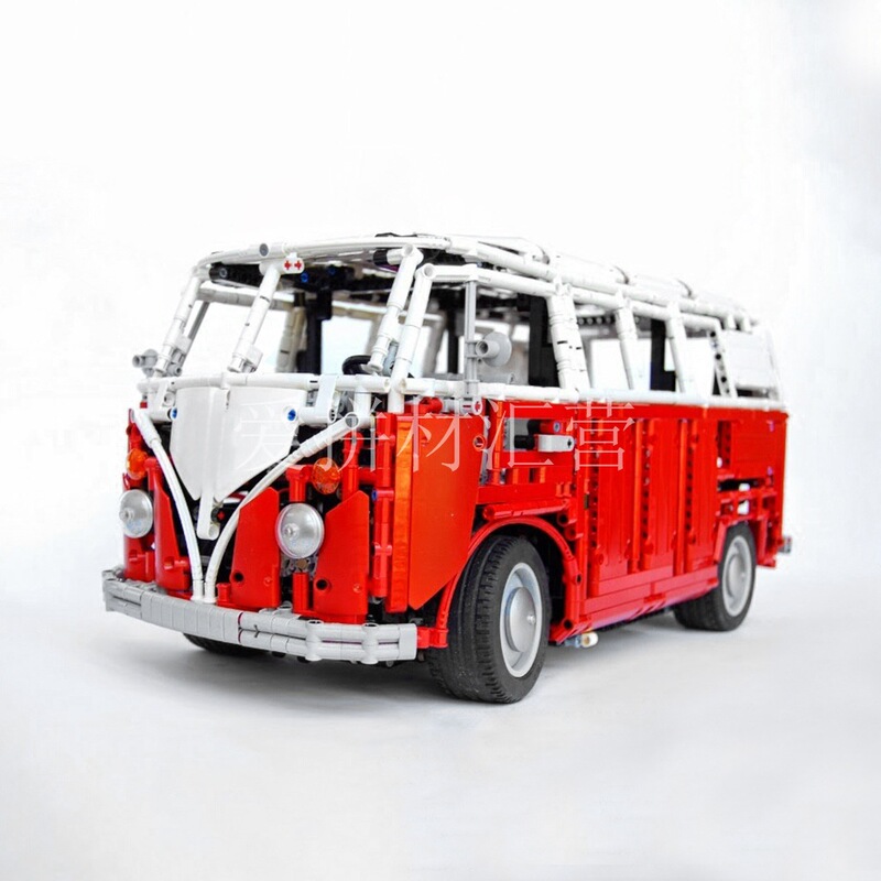 MOC-5168 Classic Retro Bus Remote Control Edition Domestic Building Blocks Compatible with Lego Technology MOC-5168 Classic Retro Bus Remote Control Edition Domestic Building Blocks Compatible with Lego Technology