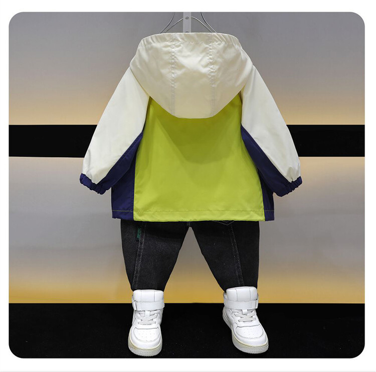 Αγόρια 2325 Διπλό Παλτό με φερμουάρ 2023 Άνοιξη Φθινόπωρο Νέο Παιδικό Όμορφο και Εξατομικευμένο Βρεφικό Ρούχα Αντιανεμικό_voghion.com