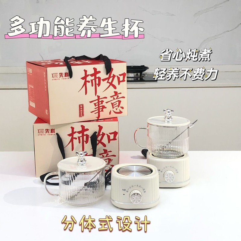 迷你养生壶小型办公室一人多功能烧水花茶壶养生杯电炖杯公司礼品|undefined
