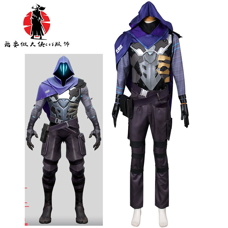 Valorant Fearless Contract Shadow (Omen)cos Одежда в наличии Бесплатная доставка