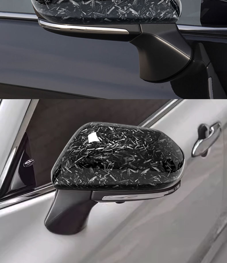 Suitable for Toyota 18-25 Eighth-Generation Camry, Carbon Pattern Forged Texture Adhesive Type Modified Rearview Mirror Shell