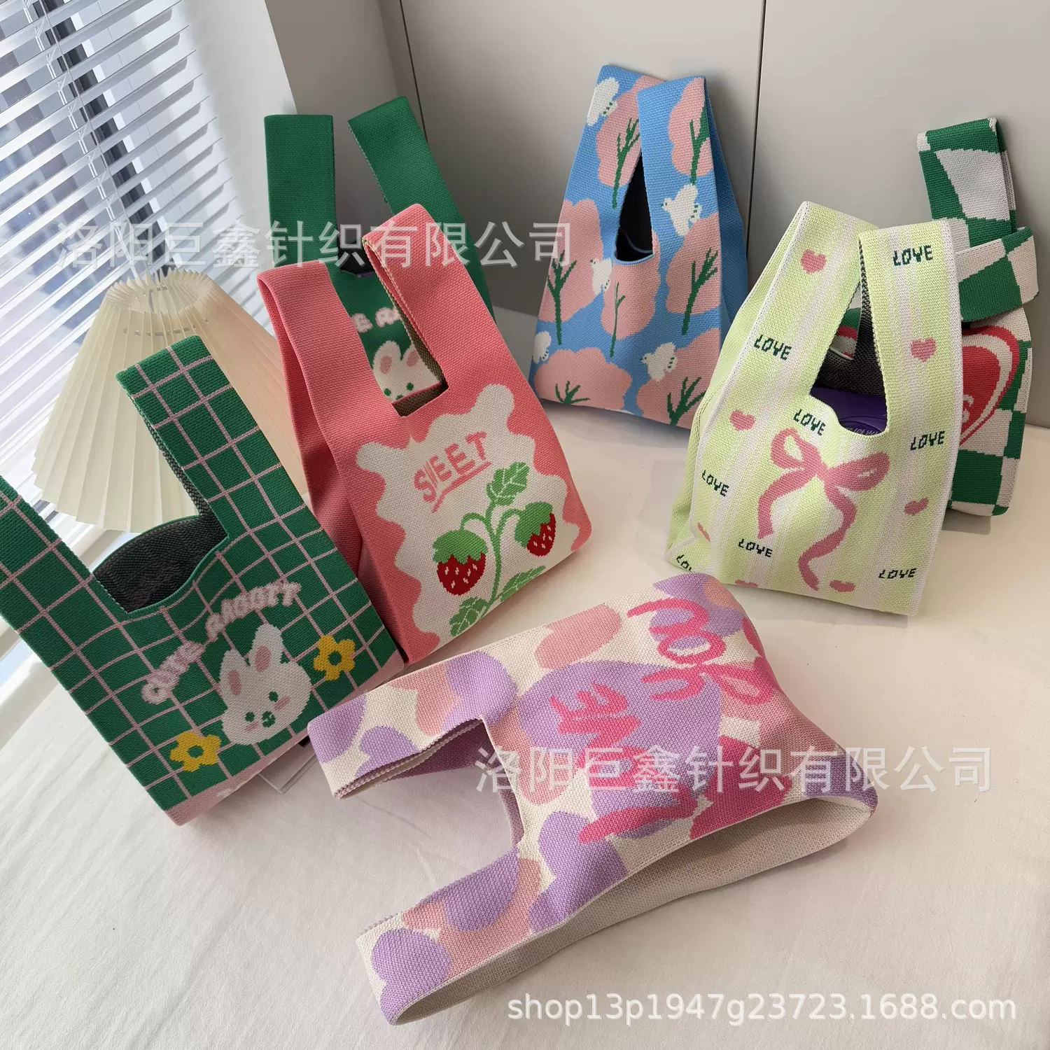 3.8女神节小众设计师花朵主题针织包手提包手拎包结婚伴手礼包装
