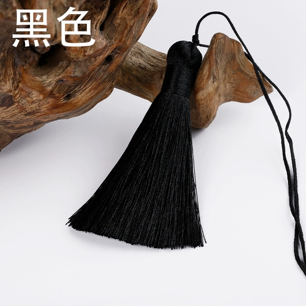 10 black k style tassels
