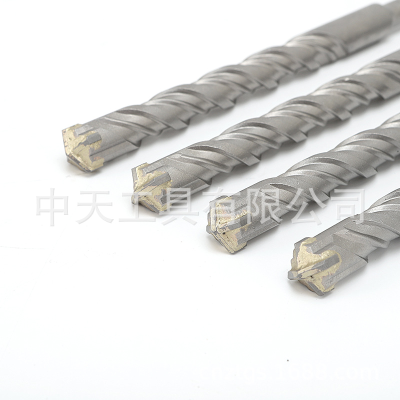 Tianzhongtian Cross Electric Hammer Drill Bit Square Shank Round Shank Impact Drill Bit Through Wall Reinforcement Expansion Screw Hole Cross Drill Bit